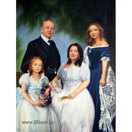 Семейный портрет маслом 159